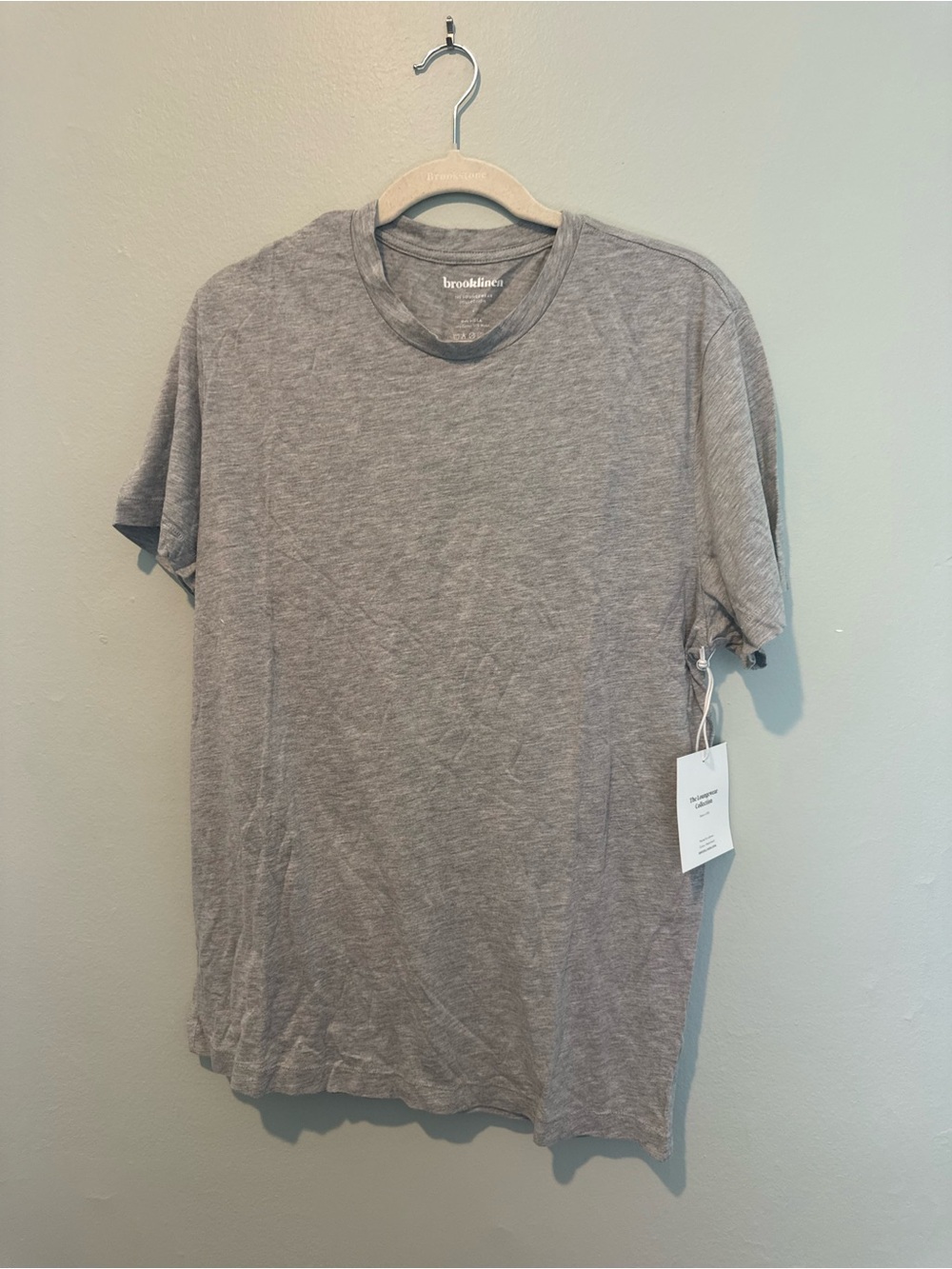 Brooklinen Men's Heather Gray Short Sleeve Crew